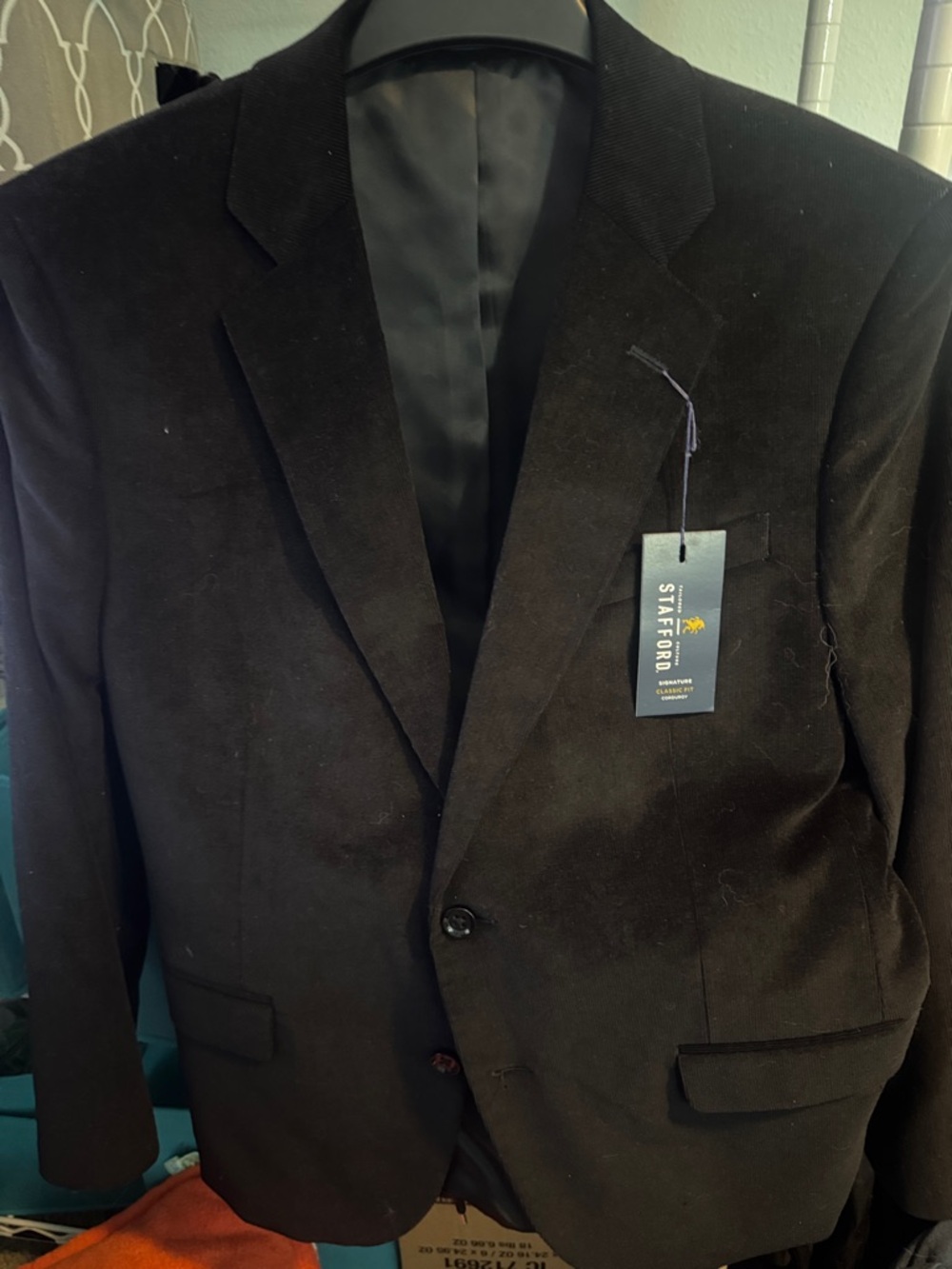 Stafford Black Velvet Sport Coat Blazer